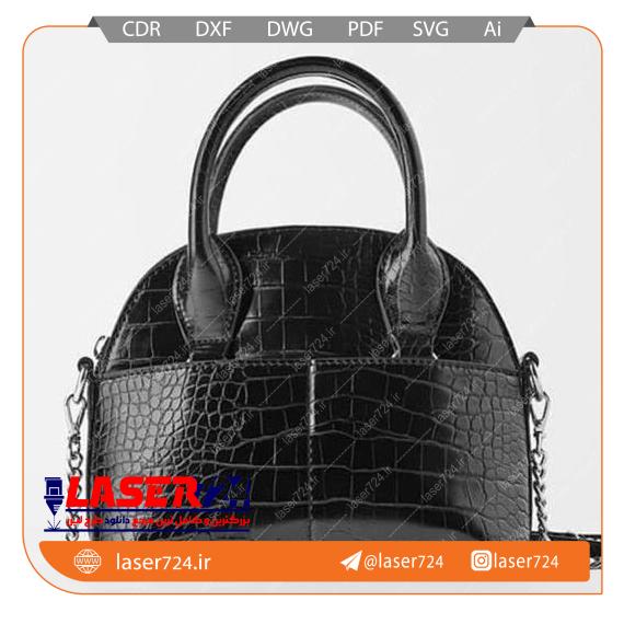 تصویر الگو برش لیزر کیف زنانه چرم #1